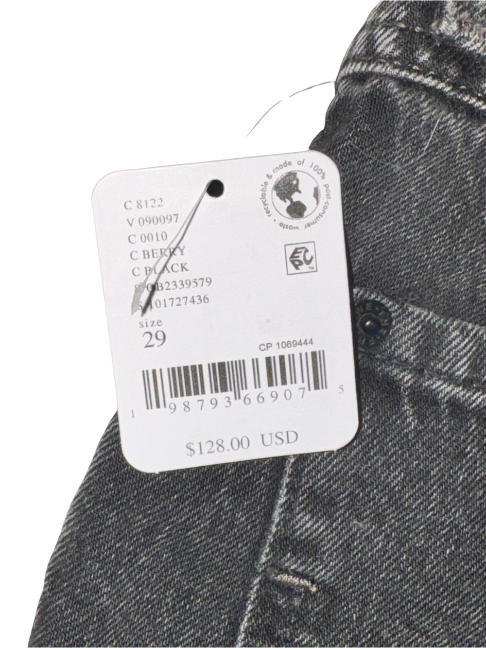 We The Free Washed Black Wide-Leg Flare Jeans, Size 29 - Picture 6 of 12